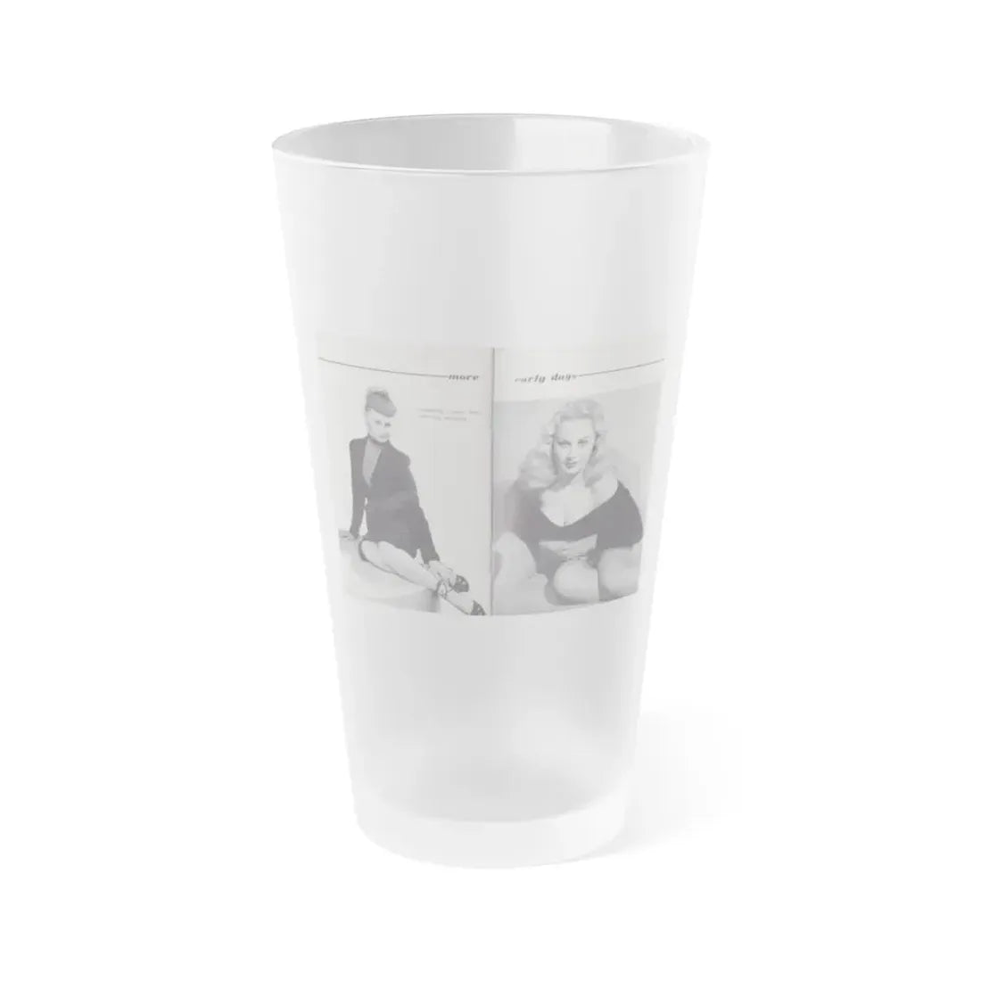 Norma Sykes #154 - 66 PHOTOGRAPHS OF Sabrina U.K. Pocket Mag. Pages 38 & 39 (Vintage Female Icon) Frosted Pint Glass 16oz 16oz Frosted - Go Mug Yourself