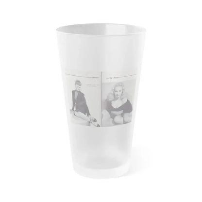 Norma Sykes #154 - 66 PHOTOGRAPHS OF Sabrina U.K. Pocket Mag. Pages 38 & 39 (Vintage Female Icon) Frosted Pint Glass 16oz 16oz Frosted - Go Mug Yourself