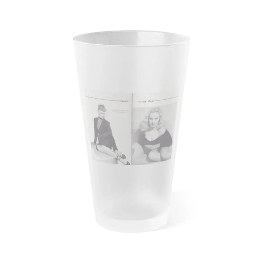 Norma Sykes #154 - 66 PHOTOGRAPHS OF Sabrina U.K. Pocket Mag. Pages 38 & 39 (Vintage Female Icon) Frosted Pint Glass 16oz 16oz Frosted - Go Mug Yourself