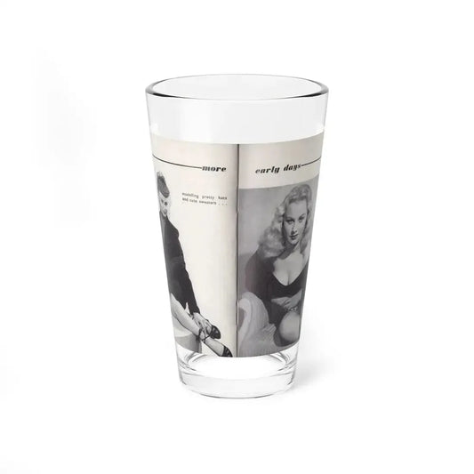 Norma Sykes #154 - 66 PHOTOGRAPHS OF Sabrina U.K. Pocket Mag. Pages 38 & 39 (Vintage Female Icon) Pint Glass 16oz 16oz - Go Mug Yourself