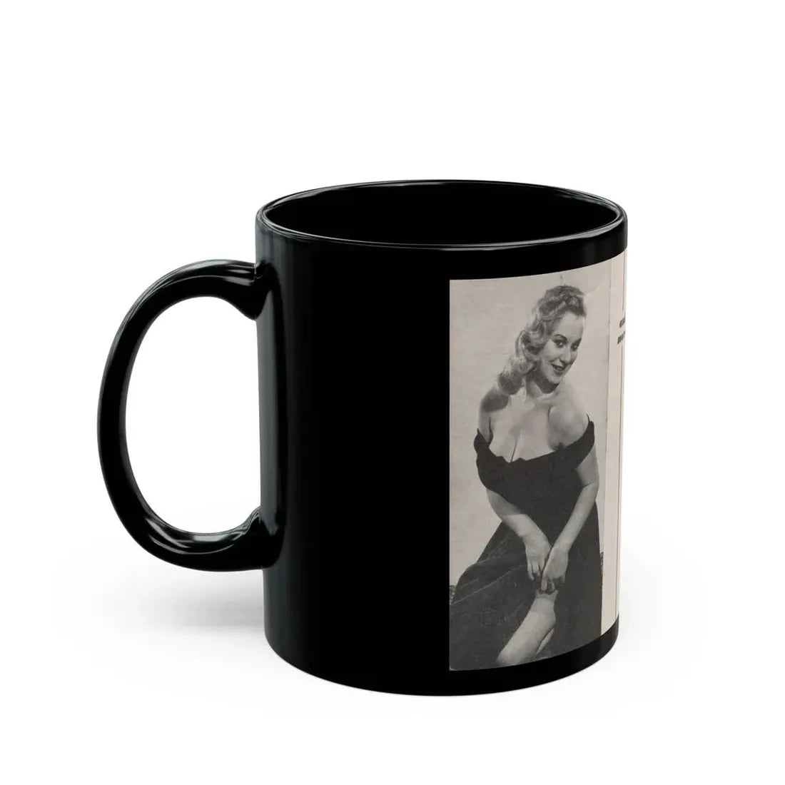Norma Sykes #155 - 66 PHOTOGRAPHS OF Sabrina U.K. Pocket Mag. Pages 40 & 41 (Vintage Female Icon) Black Coffee Mug - Go Mug Yourself