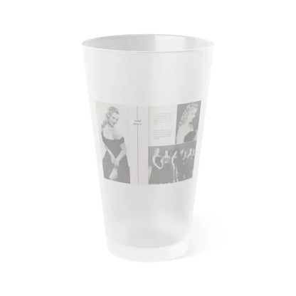 Norma Sykes #155 - 66 PHOTOGRAPHS OF Sabrina U.K. Pocket Mag. Pages 40 & 41 (Vintage Female Icon) Frosted Pint Glass 16oz 16oz Frosted - Go Mug Yourself