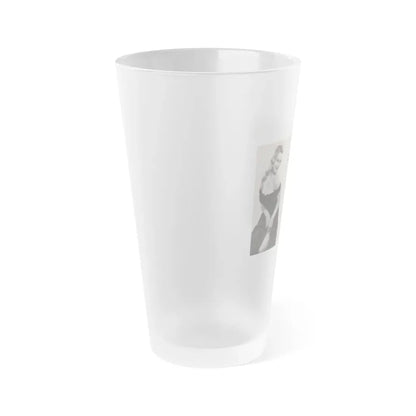 Norma Sykes #155 - 66 PHOTOGRAPHS OF Sabrina U.K. Pocket Mag. Pages 40 & 41 (Vintage Female Icon) Frosted Pint Glass 16oz - Go Mug Yourself