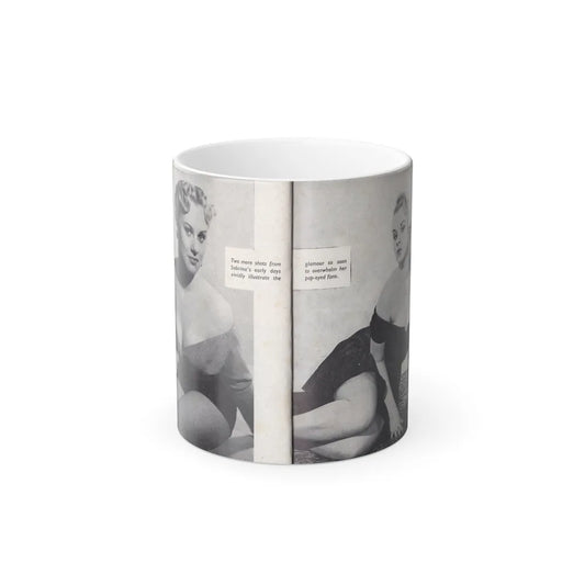 Norma Sykes #156 - 66 PHOTOGRAPHS OF Sabrina U.K. Pocket Mag. Pages 42 & 43 (Vintage Female Icons) Color Changing Mug 11oz-11oz-Go Mug Yourself