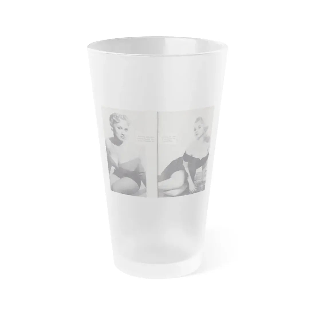 Norma Sykes #156 - 66 PHOTOGRAPHS OF Sabrina U.K. Pocket Mag. Pages 42 & 43 (Vintage Female Icon) Frosted Pint Glass 16oz 16oz Frosted - Go Mug Yourself