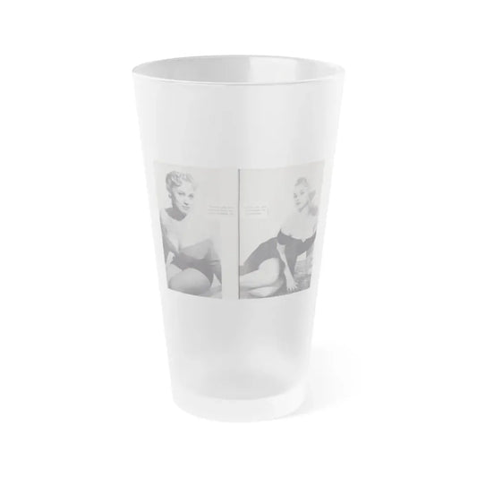 Norma Sykes #156 - 66 PHOTOGRAPHS OF Sabrina U.K. Pocket Mag. Pages 42 & 43 (Vintage Female Icon) Frosted Pint Glass 16oz 16oz Frosted - Go Mug Yourself