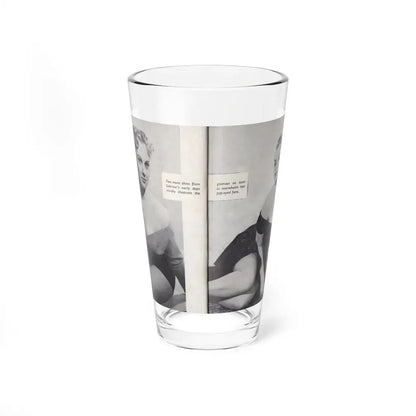 Norma Sykes #156 - 66 PHOTOGRAPHS OF Sabrina U.K. Pocket Mag. Pages 42 & 43 (Vintage Female Icon) Pint Glass 16oz 16oz - Go Mug Yourself