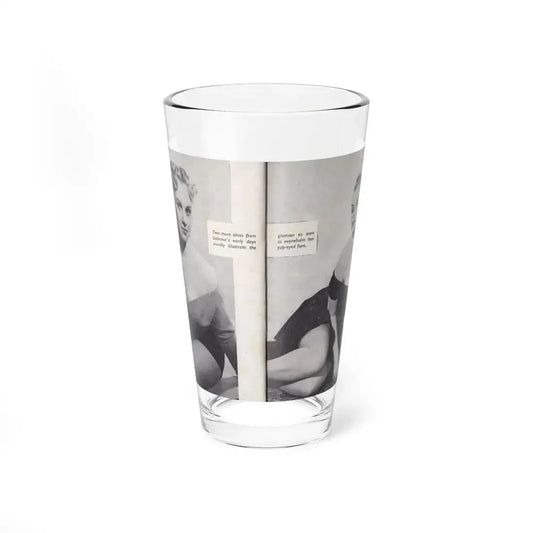 Norma Sykes #156 - 66 PHOTOGRAPHS OF Sabrina U.K. Pocket Mag. Pages 42 & 43 (Vintage Female Icon) Pint Glass 16oz 16oz - Go Mug Yourself