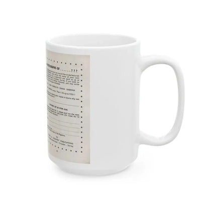 Norma Sykes #157 - 66 PHOTOGRAPHS OF Sabrina U.K. Pocket Mag. Pages 44 & 45 (Vintage Female Icon) White Coffee Mug - Go Mug Yourself