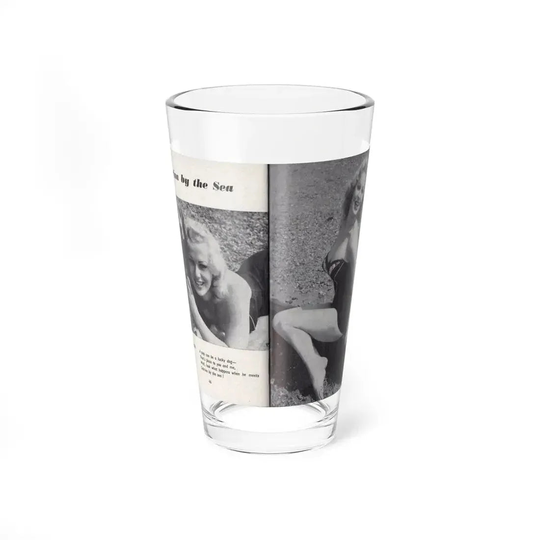 Norma Sykes #158 - 66 PHOTOGRAPHS OF Sabrina U.K. Pocket Mag. Pages 46 & 47 (Vintage Female Icon) Pint Glass 16oz 16oz - Go Mug Yourself
