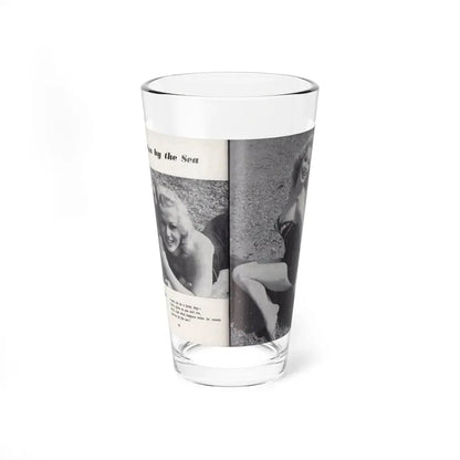 Norma Sykes #158 - 66 PHOTOGRAPHS OF Sabrina U.K. Pocket Mag. Pages 46 & 47 (Vintage Female Icon) Pint Glass 16oz 16oz - Go Mug Yourself