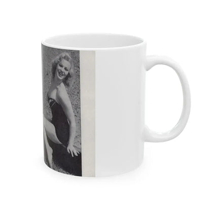 Norma Sykes #158 - 66 PHOTOGRAPHS OF Sabrina U.K. Pocket Mag. Pages 46 & 47 (Vintage Female Icon) White Coffee Mug - Go Mug Yourself
