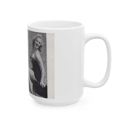 Norma Sykes #158 - 66 PHOTOGRAPHS OF Sabrina U.K. Pocket Mag. Pages 46 & 47 (Vintage Female Icon) White Coffee Mug - Go Mug Yourself