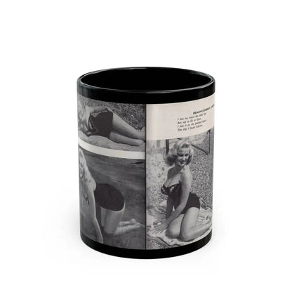 Norma Sykes #159 - 66 PHOTOGRAPHS OF Sabrina U.K. Pocket Mag. Pages 48 & 49 (Vintage Female Icon) Black Coffee Mug 11oz - Go Mug Yourself