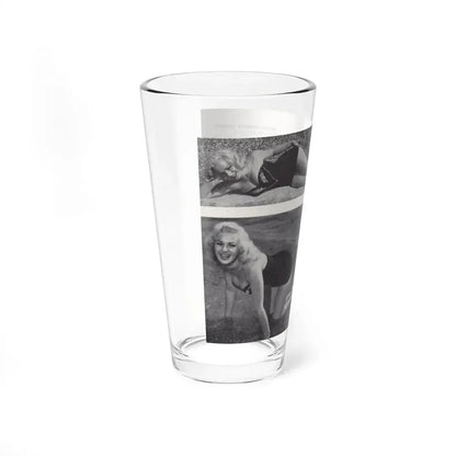 Norma Sykes #159 - 66 PHOTOGRAPHS OF Sabrina U.K. Pocket Mag. Pages 48 & 49 (Vintage Female Icon) Pint Glass 16oz - Go Mug Yourself