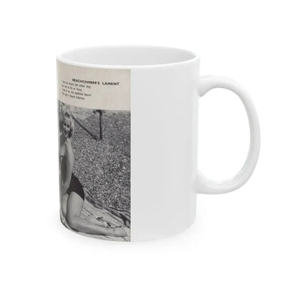 Norma Sykes #159 - 66 PHOTOGRAPHS OF Sabrina U.K. Pocket Mag. Pages 48 & 49 (Vintage Female Icon) White Coffee Mug - Go Mug Yourself