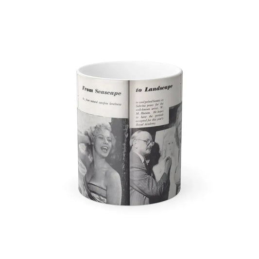 Norma Sykes #160 - 66 PHOTOGRAPHS OF Sabrina U.K. Pocket Mag. Pages 50 & 51 (Vintage Female Icon) Color Changing Mug 11oz 11oz - Go Mug Yourself