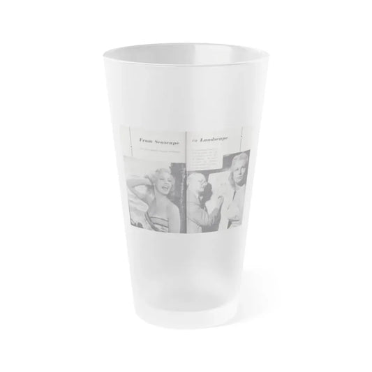 Norma Sykes #160 - 66 PHOTOGRAPHS OF Sabrina U.K. Pocket Mag. Pages 50 & 51 (Vintage Female Icon) Frosted Pint Glass 16oz 16oz Frosted - Go Mug Yourself