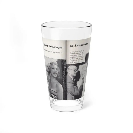 Norma Sykes #160 - 66 PHOTOGRAPHS OF Sabrina U.K. Pocket Mag. Pages 50 & 51 (Vintage Female Icon) Pint Glass 16oz 16oz - Go Mug Yourself