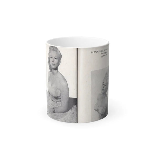 Norma Sykes #161 - 66 PHOTOGRAPHS OF Sabrina U.K. Pocket Mag. Pages 52 & 53 (Vintage Female Icons) Color Changing Mug 11oz-11oz-Go Mug Yourself