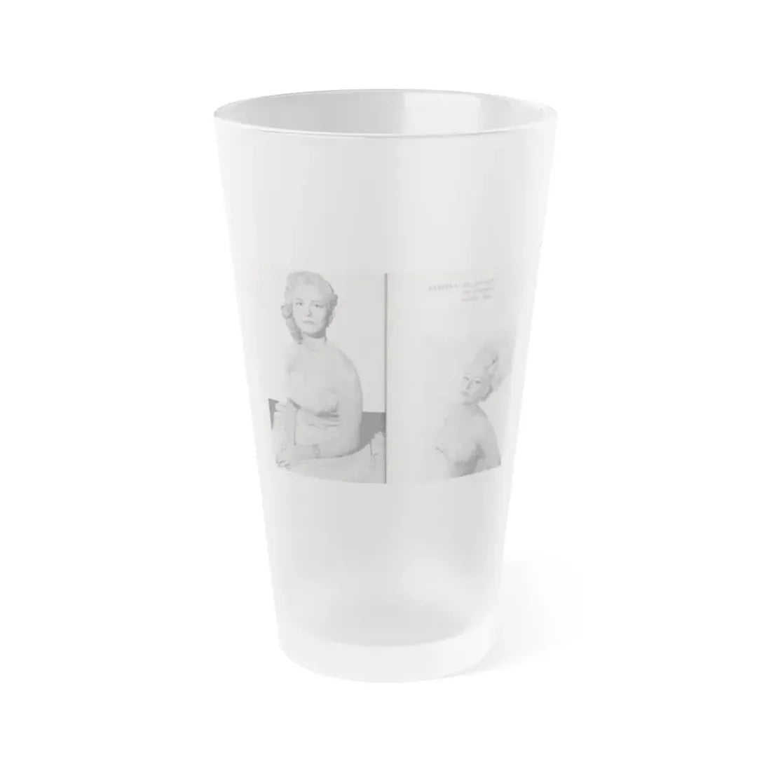 Norma Sykes #161 - 66 PHOTOGRAPHS OF Sabrina U.K. Pocket Mag. Pages 52 & 53 (Vintage Female Icon) Frosted Pint Glass 16oz 16oz Frosted - Go Mug Yourself