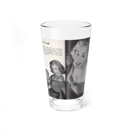Norma Sykes #162 - 66 PHOTOGRAPHS OF Sabrina U.K. Pocket Mag. Pages 54 & 55 (Vintage Female Icon) Pint Glass 16oz 16oz - Go Mug Yourself