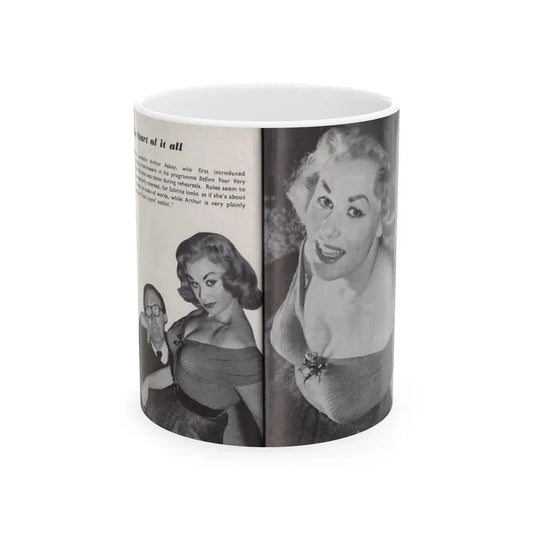Norma Sykes #162 - 66 PHOTOGRAPHS OF Sabrina U.K. Pocket Mag. Pages 54 & 55 (Vintage Female Icon) White Coffee Mug 11oz - Go Mug Yourself