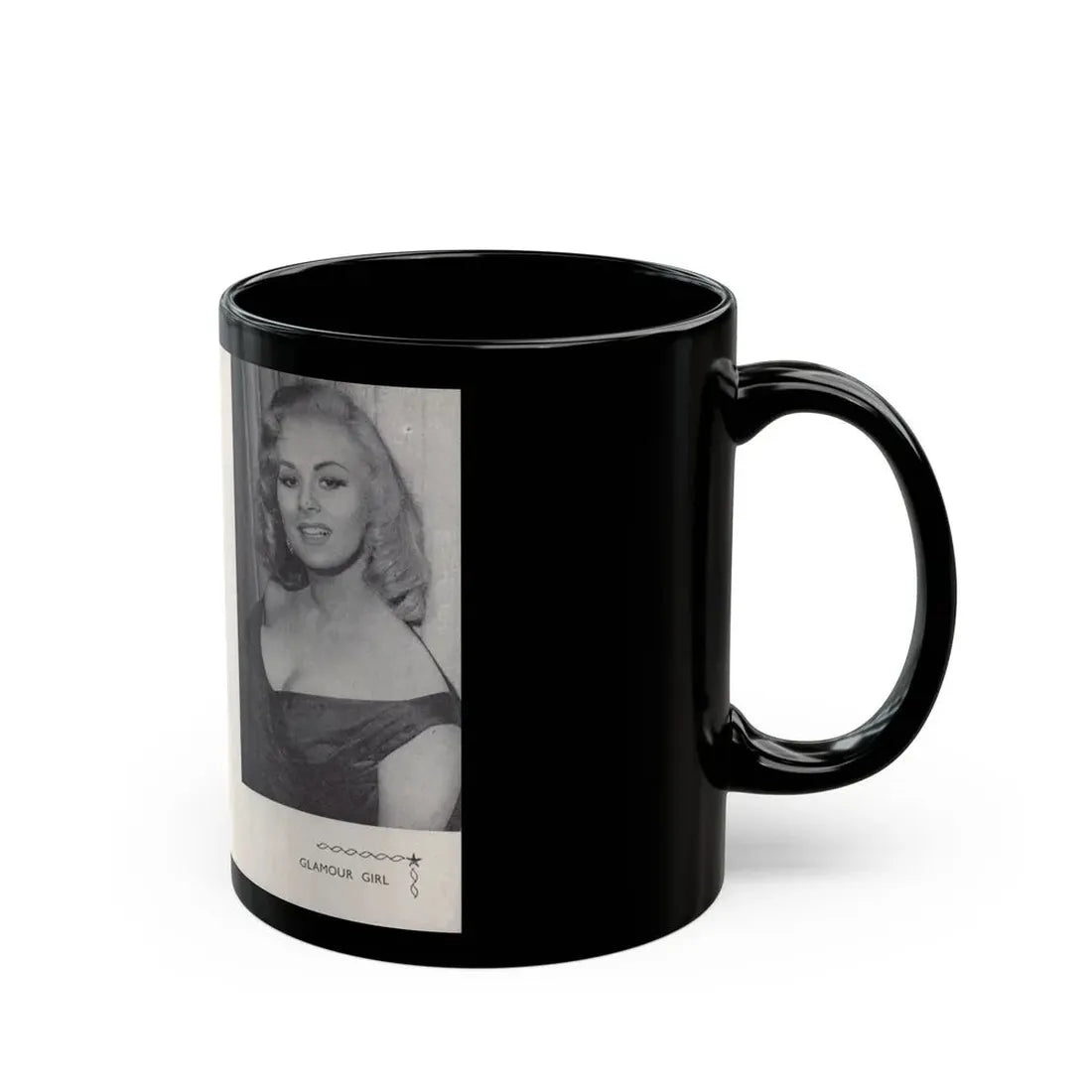 Norma Sykes #163 - 66 PHOTOGRAPHS OF Sabrina U.K. Pocket Mag. Pages 56 & 57 (Vintage Female Icon) Black Coffee Mug - Go Mug Yourself