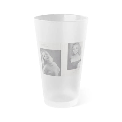 Norma Sykes #163 - 66 PHOTOGRAPHS OF Sabrina U.K. Pocket Mag. Pages 56 & 57 (Vintage Female Icon) Frosted Pint Glass 16oz 16oz Frosted - Go Mug Yourself