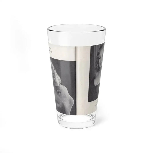 Norma Sykes #163 - 66 PHOTOGRAPHS OF Sabrina U.K. Pocket Mag. Pages 56 & 57 (Vintage Female Icon) Pint Glass 16oz 16oz - Go Mug Yourself