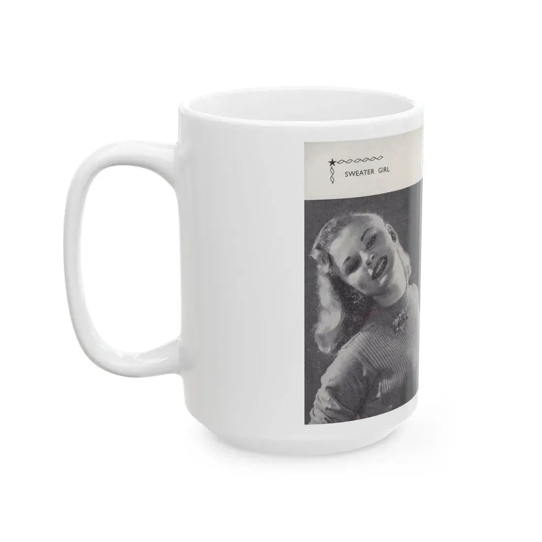 Norma Sykes #163 - 66 PHOTOGRAPHS OF Sabrina U.K. Pocket Mag. Pages 56 & 57 (Vintage Female Icon) White Coffee Mug - Go Mug Yourself
