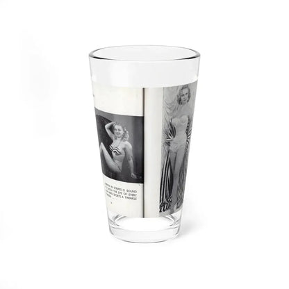 Norma Sykes #164 - 66 PHOTOGRAPHS OF Sabrina U.K. Pocket Mag. Pages 58 & 59 (Vintage Female Icon) Pint Glass 16oz 16oz - Go Mug Yourself