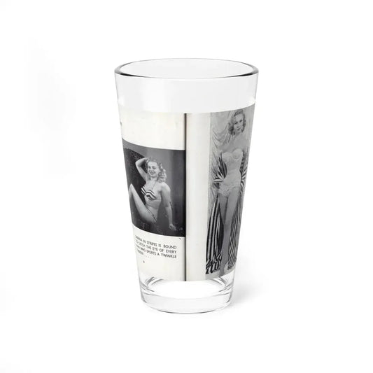 Norma Sykes #164 - 66 PHOTOGRAPHS OF Sabrina U.K. Pocket Mag. Pages 58 & 59 (Vintage Female Icon) Pint Glass 16oz 16oz - Go Mug Yourself