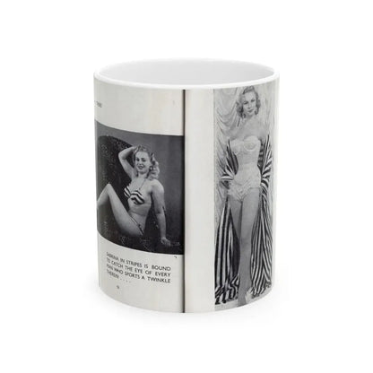 Norma Sykes #164 - 66 PHOTOGRAPHS OF Sabrina U.K. Pocket Mag. Pages 58 & 59 (Vintage Female Icon) White Coffee Mug 11oz - Go Mug Yourself