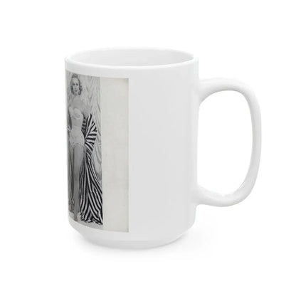 Norma Sykes #164 - 66 PHOTOGRAPHS OF Sabrina U.K. Pocket Mag. Pages 58 & 59 (Vintage Female Icon) White Coffee Mug - Go Mug Yourself