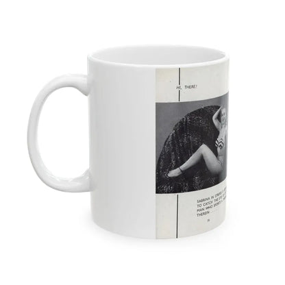Norma Sykes #164 - 66 PHOTOGRAPHS OF Sabrina U.K. Pocket Mag. Pages 58 & 59 (Vintage Female Icon) White Coffee Mug - Go Mug Yourself