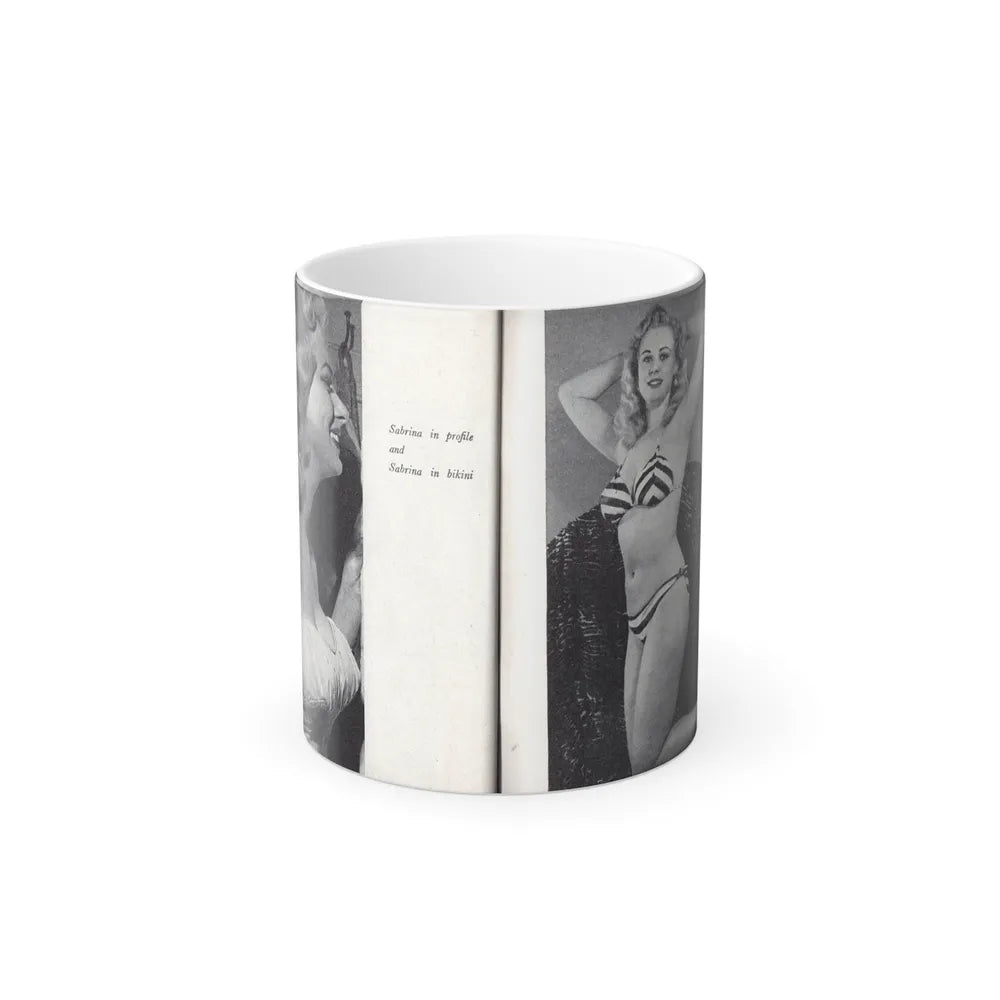 Norma Sykes #165 - 66 PHOTOGRAPHS OF Sabrina U.K. Pocket Mag. Pages 60 & 61 (Vintage Female Icons) Color Changing Mug 11oz-11oz-Go Mug Yourself
