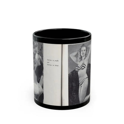 Norma Sykes #165 - 66 PHOTOGRAPHS OF Sabrina U.K. Pocket Mag. Pages 60 & 61 (Vintage Female Icon) Black Coffee Mug 11oz - Go Mug Yourself