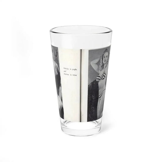 Norma Sykes #165 - 66 PHOTOGRAPHS OF Sabrina U.K. Pocket Mag. Pages 60 & 61 (Vintage Female Icon) Pint Glass 16oz 16oz - Go Mug Yourself