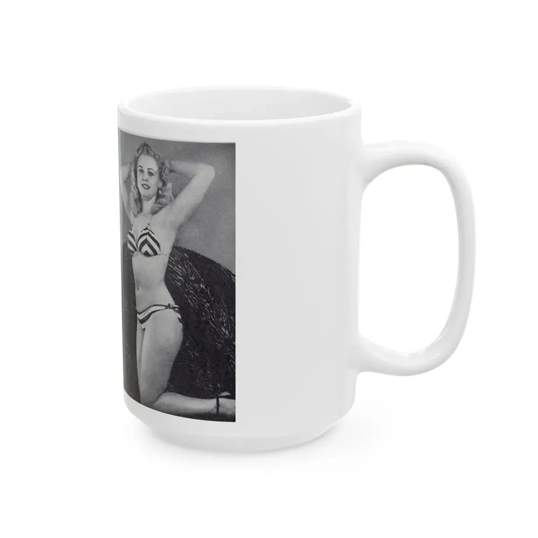 Norma Sykes #165 - 66 PHOTOGRAPHS OF Sabrina U.K. Pocket Mag. Pages 60 & 61 (Vintage Female Icon) White Coffee Mug - Go Mug Yourself