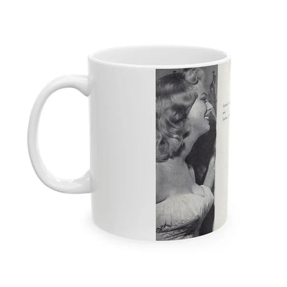 Norma Sykes #165 - 66 PHOTOGRAPHS OF Sabrina U.K. Pocket Mag. Pages 60 & 61 (Vintage Female Icon) White Coffee Mug - Go Mug Yourself