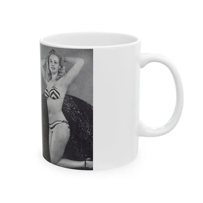 Norma Sykes #165 - 66 PHOTOGRAPHS OF Sabrina U.K. Pocket Mag. Pages 60 & 61 (Vintage Female Icon) White Coffee Mug - Go Mug Yourself