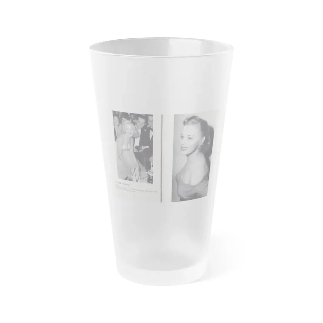Norma Sykes #166 - 66 PHOTOGRAPHS OF Sabrina U.K. Pocket Mag. Pages 62 & 63 (Vintage Female Icon) Frosted Pint Glass 16oz 16oz Frosted - Go Mug Yourself