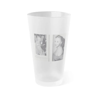 Norma Sykes #166 - 66 PHOTOGRAPHS OF Sabrina U.K. Pocket Mag. Pages 62 & 63 (Vintage Female Icon) Frosted Pint Glass 16oz 16oz Frosted - Go Mug Yourself