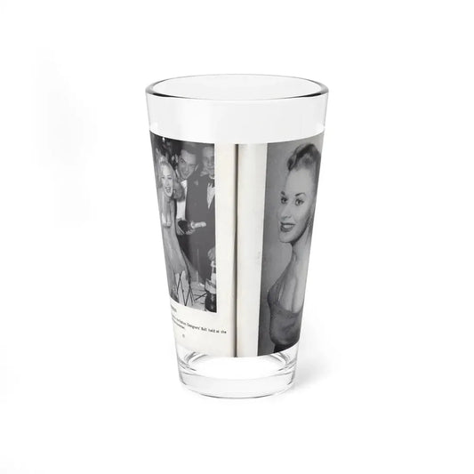 Norma Sykes #166 - 66 PHOTOGRAPHS OF Sabrina U.K. Pocket Mag. Pages 62 & 63 (Vintage Female Icon) Pint Glass 16oz 16oz - Go Mug Yourself