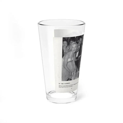 Norma Sykes #166 - 66 PHOTOGRAPHS OF Sabrina U.K. Pocket Mag. Pages 62 & 63 (Vintage Female Icon) Pint Glass 16oz - Go Mug Yourself