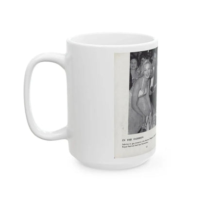 Norma Sykes #166 - 66 PHOTOGRAPHS OF Sabrina U.K. Pocket Mag. Pages 62 & 63 (Vintage Female Icon) White Coffee Mug - Go Mug Yourself