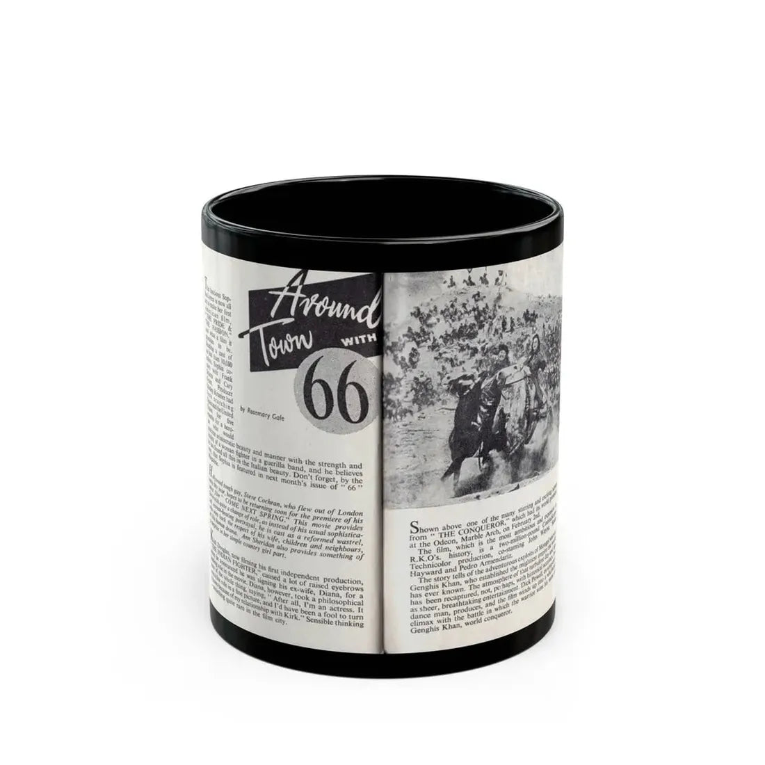 Norma Sykes #167 - 66 PHOTOGRAPHS OF Sabrina U.K. Pocket Mag. Pages 64 & 65 (Vintage Female Icon) Black Coffee Mug 11oz - Go Mug Yourself