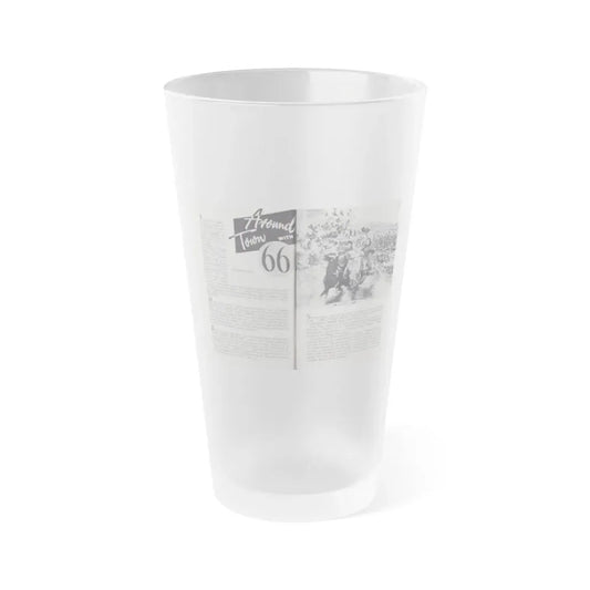 Norma Sykes #167 - 66 PHOTOGRAPHS OF Sabrina U.K. Pocket Mag. Pages 64 & 65 (Vintage Female Icon) Frosted Pint Glass 16oz 16oz Frosted - Go Mug Yourself