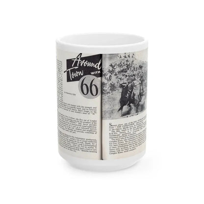 Norma Sykes #167 - 66 PHOTOGRAPHS OF Sabrina U.K. Pocket Mag. Pages 64 & 65 (Vintage Female Icon) White Coffee Mug 15oz - Go Mug Yourself